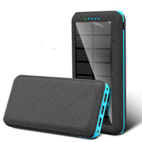 HKM-821843 Wireless Solar Charger Power Bank with LED Flashlight for Mobile Devices, 3 USB Ports, Compatible with iPhone, Xiaomi, Samsung
