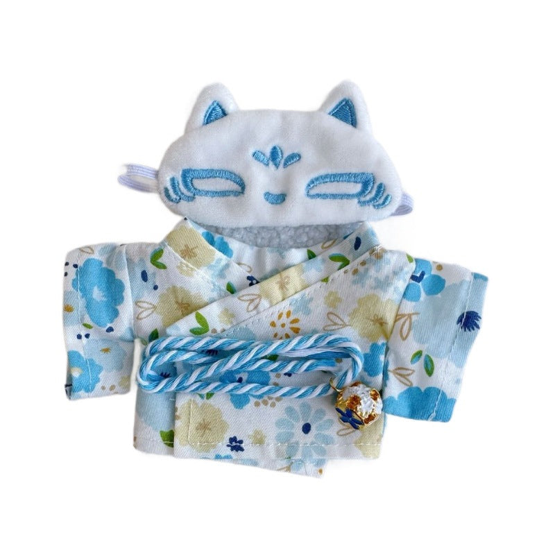 HKM-8218813 Floral Plush Doll Set with Eye Masks - Soft Cotton Outfit for Youth
