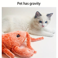 HKM-8221501 Interactive USB Charging Cat & Dog Plush Toy - Catnip Lobster with Touch Sensor