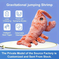 HKM-8221501 Interactive USB Charging Cat & Dog Plush Toy - Catnip Lobster with Touch Sensor