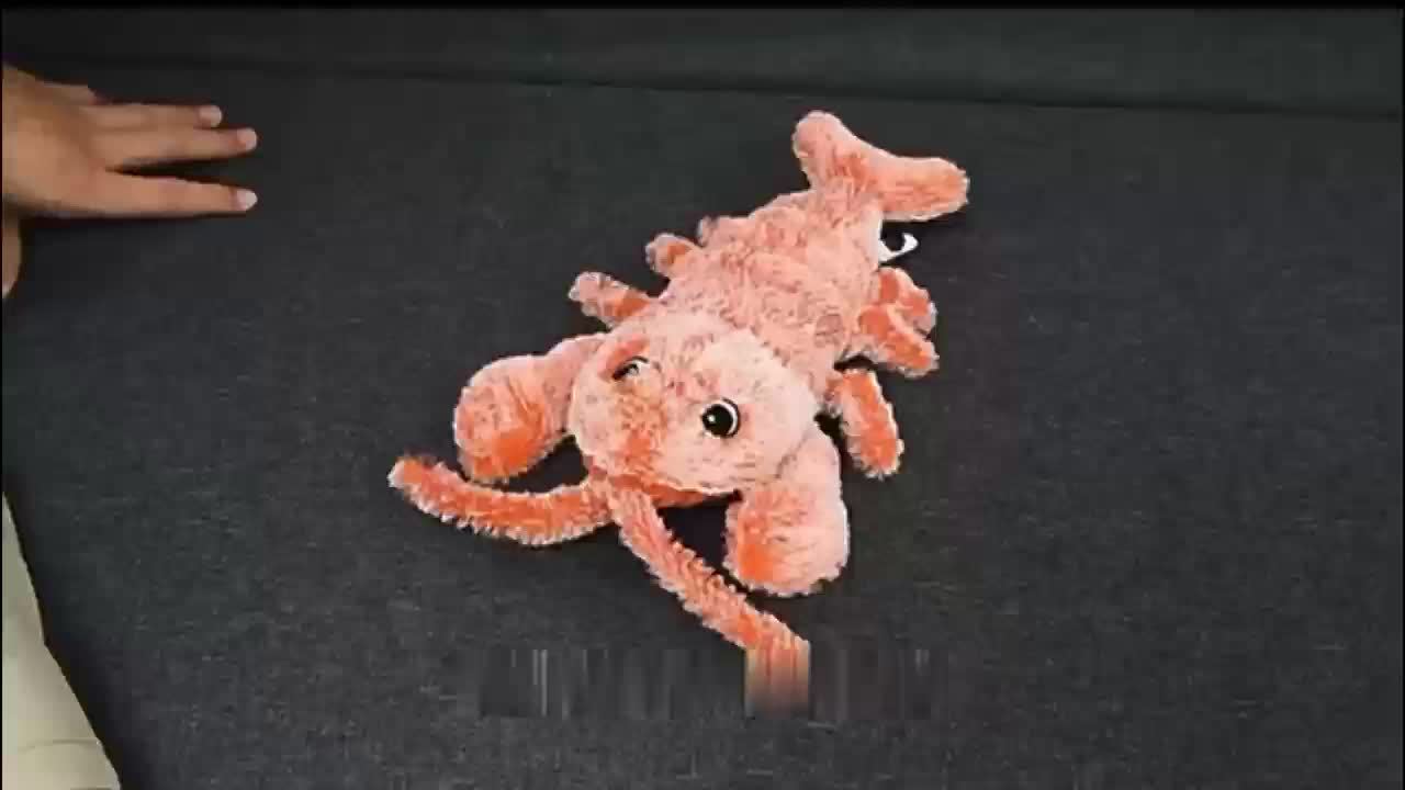 HKM-8221501 Interactive USB Charging Cat & Dog Plush Toy - Catnip Lobster with Touch Sensor