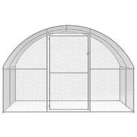 HKM-8221629 Galvanized Steel Outdoor Chicken Coop with Spacious Run - 3x2x2 m Enclosure for Poultry
