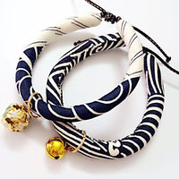 HKM-8222013 Handmade Japanese Style Cotton Pet Collar for Cats and Dogs - Multiple Sizes Available