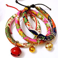 HKM-8222013 Handmade Japanese Style Cotton Pet Collar for Cats and Dogs - Multiple Sizes Available