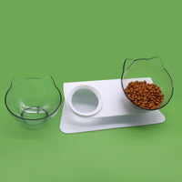 HKM-8223805 Cervical Support Feeding Basin for Cats and Kittens - Single, Double, or Triple Bowl Options