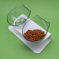 HKM-8223805 Cervical Support Feeding Basin for Cats and Kittens - Single, Double, or Triple Bowl Options