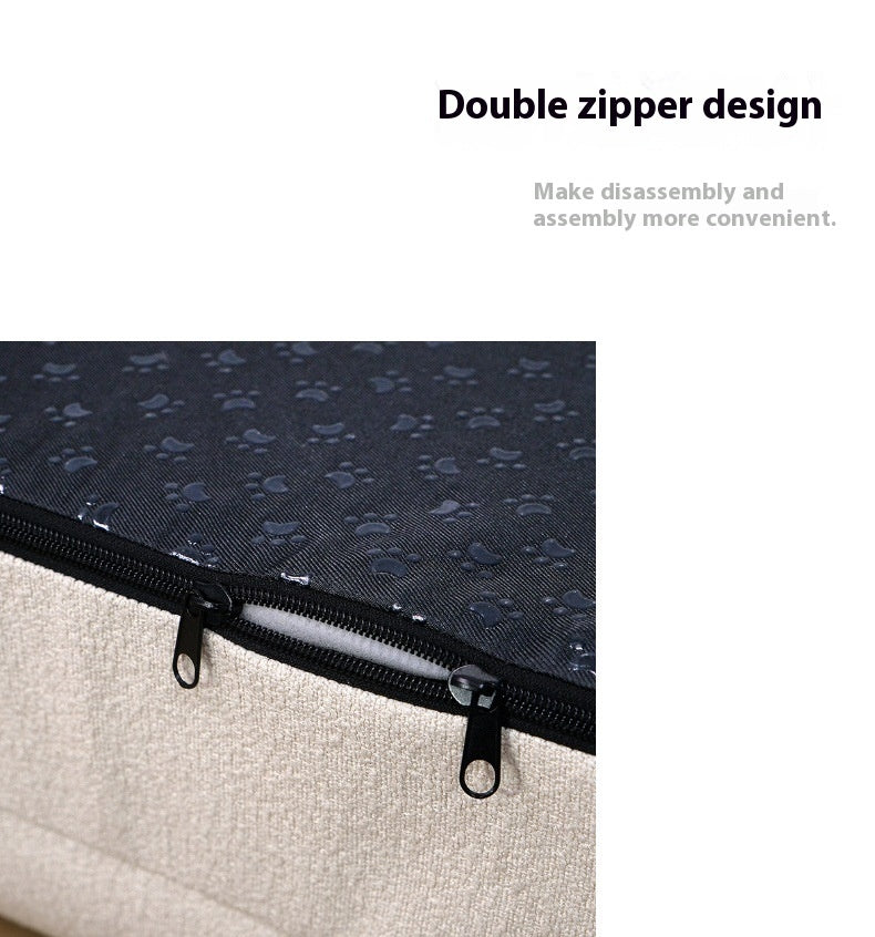 HKM-8224061 Beige Rectangular Bed Sofa Nest for Dogs - Various Sizes Available