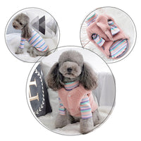 HKM-8224445 Cozy Cotton Vest for Small Dogs and Cats - Soft Lamb Wool, Solid Color, Available in Pink and Brown