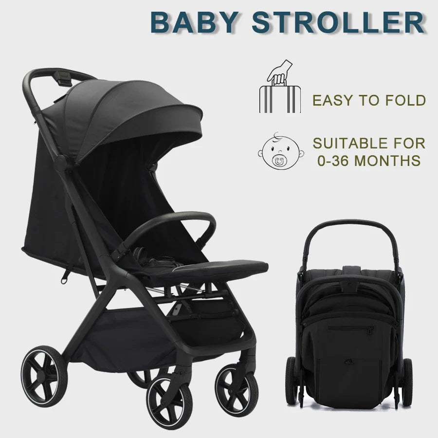 HKM-822483 Portable Foldable Aluminium Baby Stroller for Travel, Lightweight Baby Pushchair for Newborns