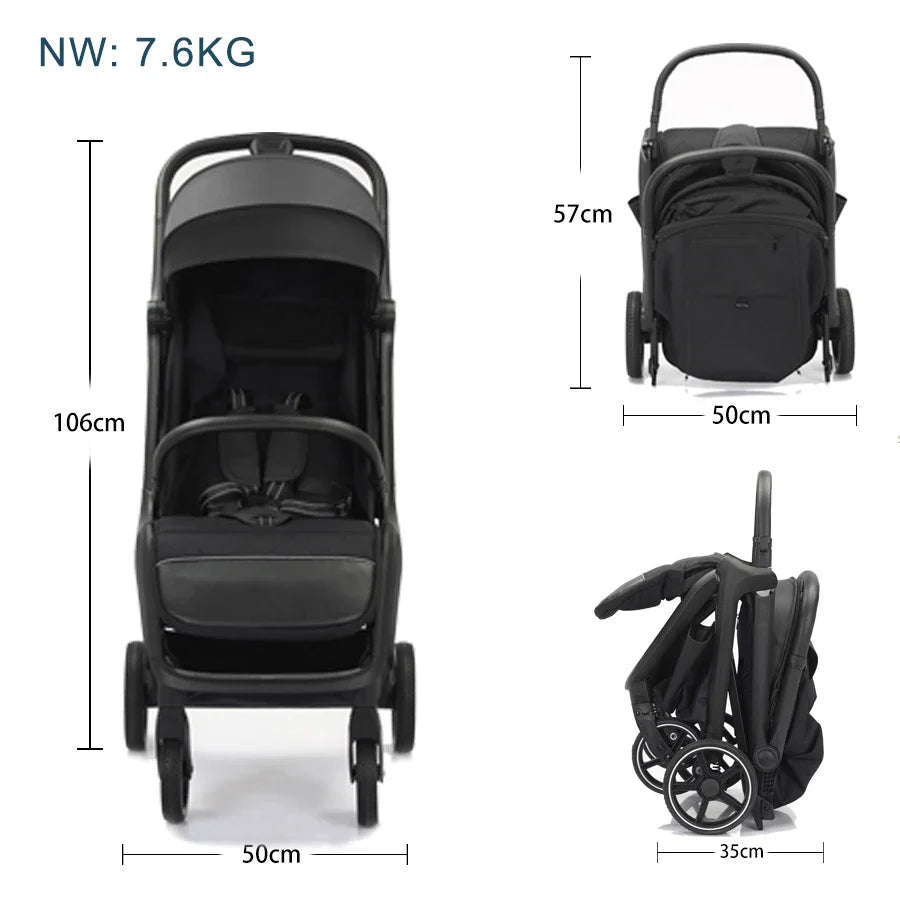 HKM-822483 Portable Foldable Aluminium Baby Stroller for Travel, Lightweight Baby Pushchair for Newborns