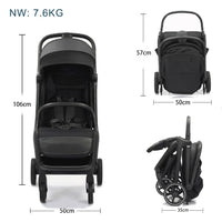 HKM-822483 Portable Foldable Aluminium Baby Stroller for Travel, Lightweight Baby Pushchair for Newborns