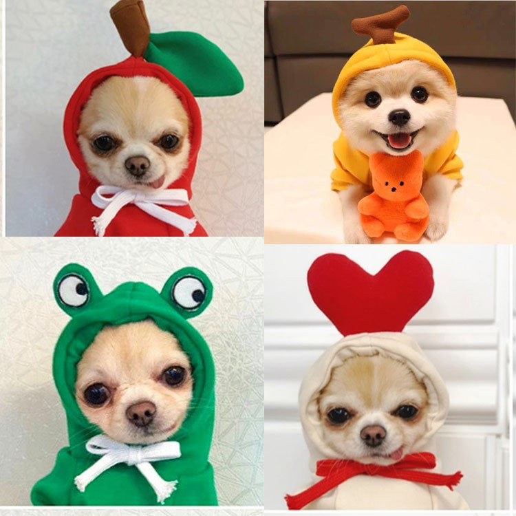 HKM-8225085 Cozy Cream Fleece Dog Hoodie for Autumn and Winter - Two-Legged Design