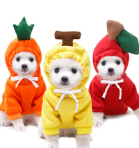 HKM-8225085 Cozy Cream Fleece Dog Hoodie for Autumn and Winter - Two-Legged Design