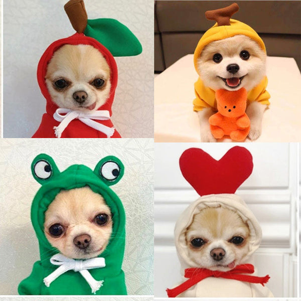 HKM-8225085 Cozy Cream Fleece Dog Hoodie for Autumn and Winter - Two-Legged Design