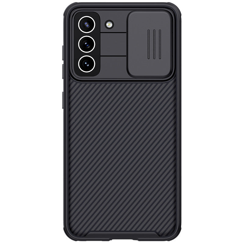 HKM-822547 Samsung S21 FE 2021 Anti-Peeping Black Mirror Pro Lens Slide Protection Cover