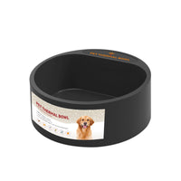 HKM-8225981 Heating Pet Bowl with Constant Temperature - 2.2L Capacity, Black, 35W, ABS Material