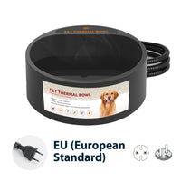 HKM-8225981 Heating Pet Bowl with Constant Temperature - 2.2L Capacity, Black, 35W, ABS Material
