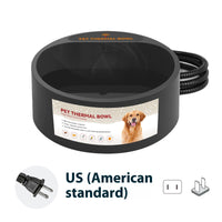 HKM-8225981 Heating Pet Bowl with Constant Temperature - 2.2L Capacity, Black, 35W, ABS Material