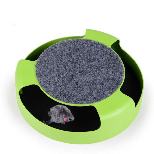 HKM-822611 Shadowless Rotating Turntable for Cats and Mice – Circular Play Platform with Toy Space
