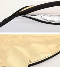 HKM-822675 5-in-1 Folding Reflector with Gold, Silver, White, Black, and Soft Light for Photography
