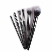 HKM-822675 Set of 6 Quick-Drying Makeup Brushes with Soft Man-Made Fibers and Aluminum Handles
