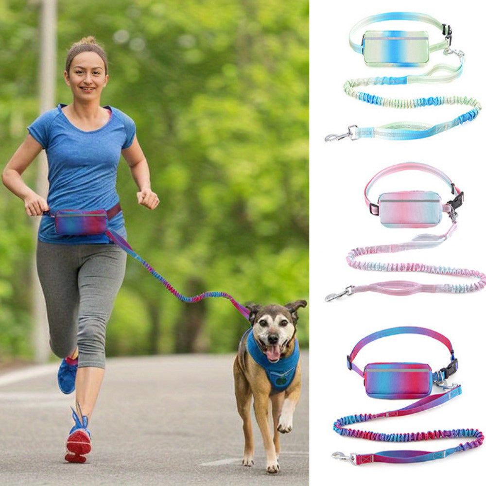 HKM-8227261 Hands-Free Dog Leash with Adjustable Waist Belt, Traction Rope for Walking and Jogging