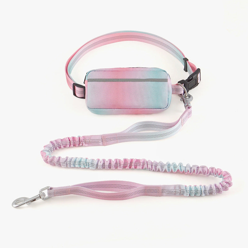 HKM-8227261 Hands-Free Dog Leash with Adjustable Waist Belt, Traction Rope for Walking and Jogging