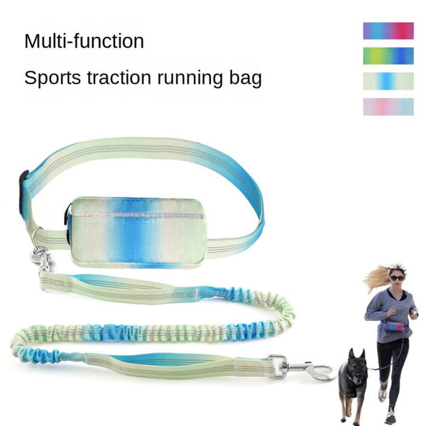 HKM-8227261 Hands-Free Dog Leash with Adjustable Waist Belt, Traction Rope for Walking and Jogging