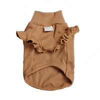 HKM-8227389 Cartoon Suspender Skirt Dress for Small Dogs, Cotton Fabric, Brown and White Options, Sizes XXS to XL