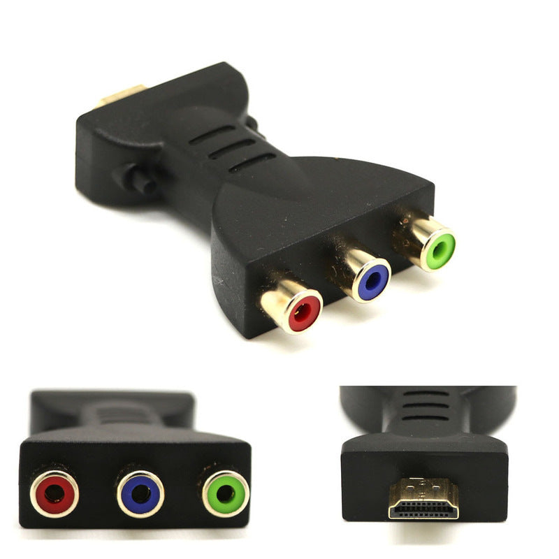 HKM-822803 HDMI to RCA AV Converter Adapter, 24K Gold-Plated, Supports 480P/720P/1080P, Compatible with TVs and Projectors