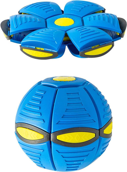 HKM-822803 Magic Flying Saucer Ball for Dogs - Stomp to Transform into Interactive Toy for Outdoor Play, Enhances Training and Activity