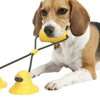 HKM-8228413 Corn Simulation Dog Molar Chew Toy with Suction Cup and Sound Feature