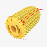 HKM-8228413 Corn Simulation Dog Molar Chew Toy with Suction Cup and Sound Feature