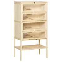 HKM-8229437 5-Tier Wooden Hamster and Small Animal Cage with Openable Top and Storage Shelf