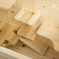 HKM-8229437 5-Tier Wooden Hamster and Small Animal Cage with Openable Top and Storage Shelf