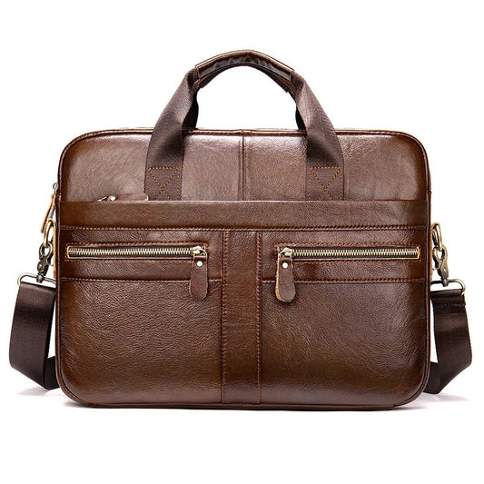 HKM-822995 Waterproof Leather Laptop Bag for Men - Stylish Soft-Sided Briefcase for Professionals