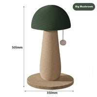 HKM-8230589 Mushroom Cat Scratching Pole with Jute Material - Durable and Dandruff-Free Scratch Board for Cats