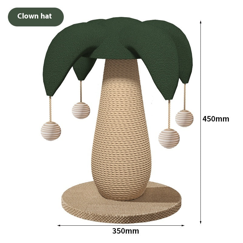 HKM-8230589 Mushroom Cat Scratching Pole with Jute Material - Durable and Dandruff-Free Scratch Board for Cats