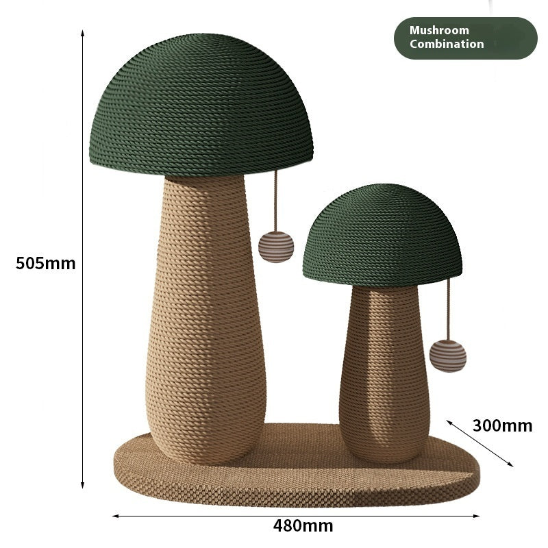 HKM-8230589 Mushroom Cat Scratching Pole with Jute Material - Durable and Dandruff-Free Scratch Board for Cats