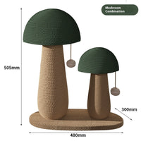 HKM-8230589 Mushroom Cat Scratching Pole with Jute Material - Durable and Dandruff-Free Scratch Board for Cats