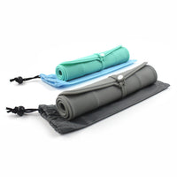 HKM-8231741 Folding Silicone Pet Bowl for Dogs and Cats - Mint Green & Gray, Portable with Storage Bag