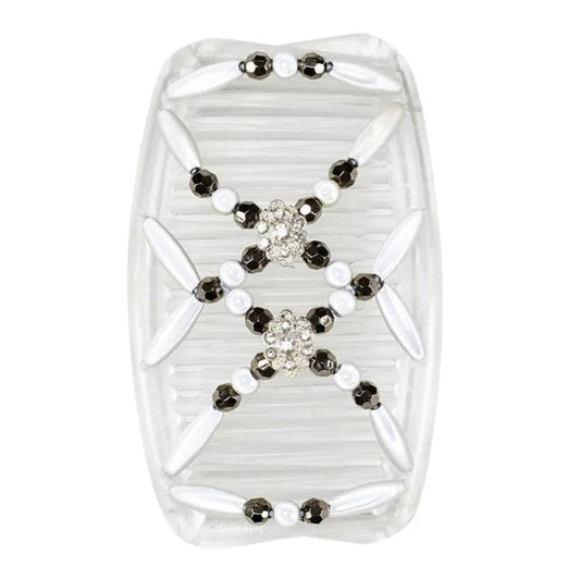HKM-823187 Elegant Women’s Long Bar Hairpin with Color Crystal Beads