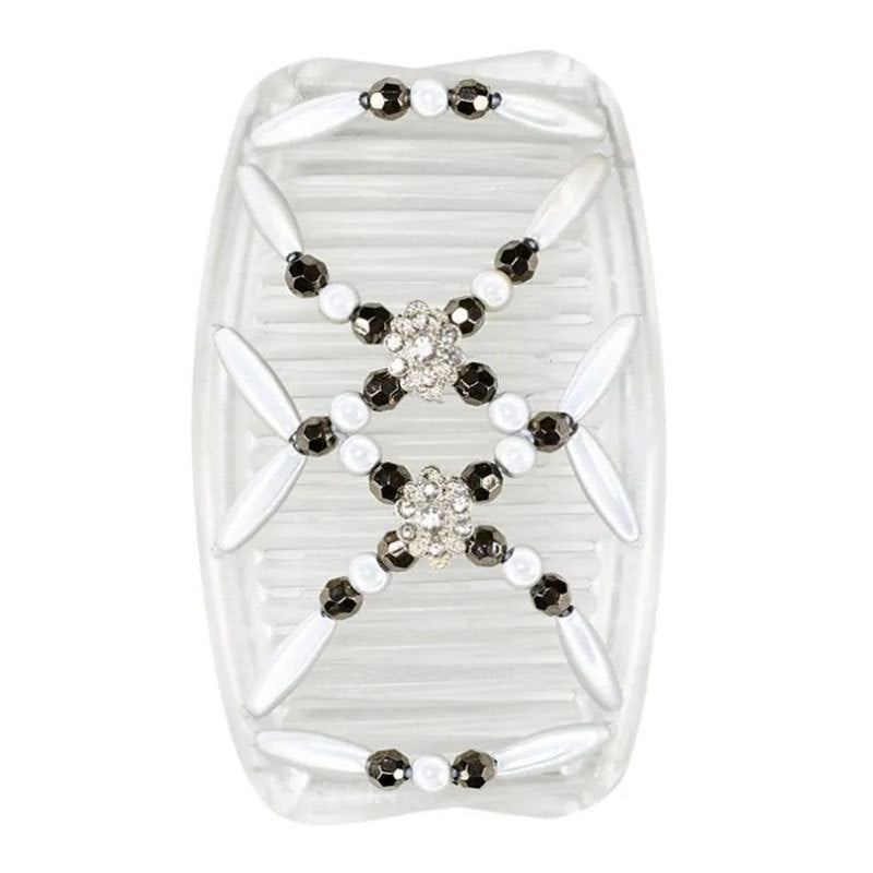HKM-823187 Elegant Women’s Long Bar Hairpin with Color Crystal Beads