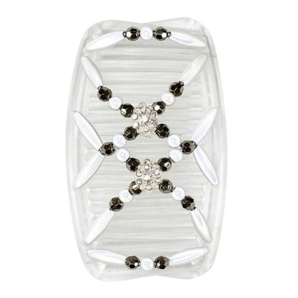 HKM-823187 Elegant Women’s Long Bar Hairpin with Color Crystal Beads