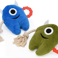 HKM-8233021 Durable Plush and Rope Dog Chew Toy for Interactive Play and Tugging Fun