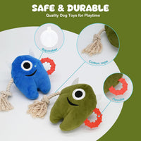 HKM-8233021 Durable Plush and Rope Dog Chew Toy for Interactive Play and Tugging Fun