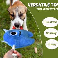 HKM-8233021 Durable Plush and Rope Dog Chew Toy for Interactive Play and Tugging Fun