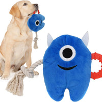 HKM-8233021 Durable Plush and Rope Dog Chew Toy for Interactive Play and Tugging Fun