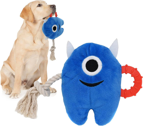 HKM-8233021 Durable Plush and Rope Dog Chew Toy for Interactive Play and Tugging Fun