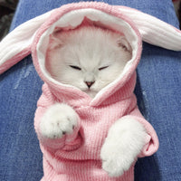 HKM-8233917 Cozy Rabbit Design Dog Sweater for Autumn and Winter, Warm Cotton Pet Coat